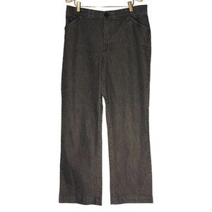 Women's Lee Jeans Straight Leg High Rise Denim Stretch Black Sz 14 Medium 35x31